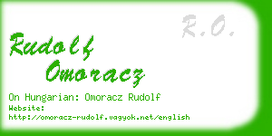 rudolf omoracz business card
